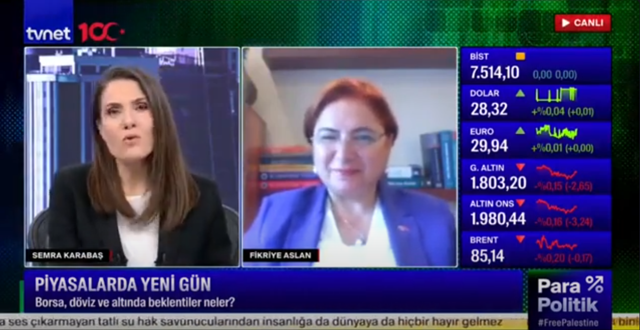 Adli Muhasebe ve Hile Denetimi Uzmanı Fikriye Aslan, TV Net / Para Politik Programı’na konuk oldu.